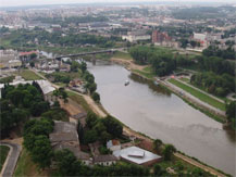 Вид города Гродно сверху