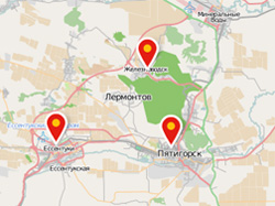 КавМинВоды - карта курорта